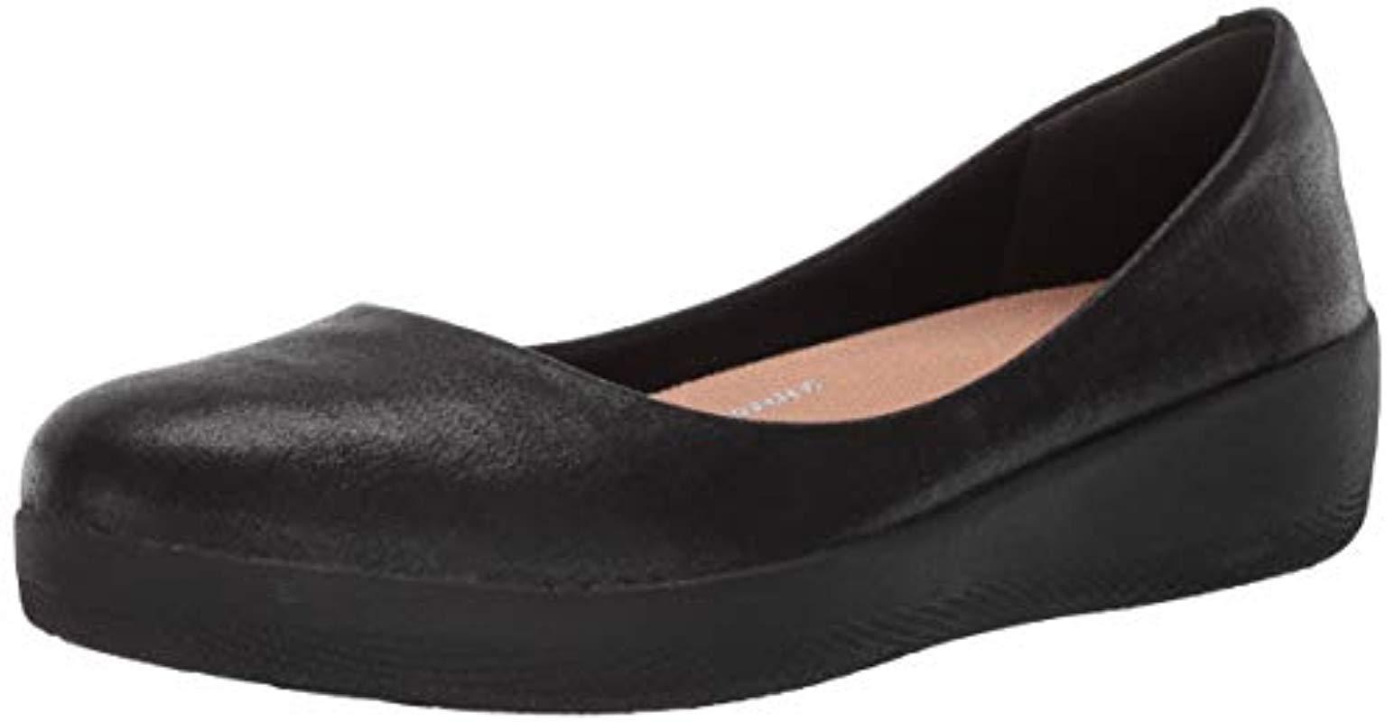 Fitflop Superballerina Glitzy Ballet Flat in Black | Lyst