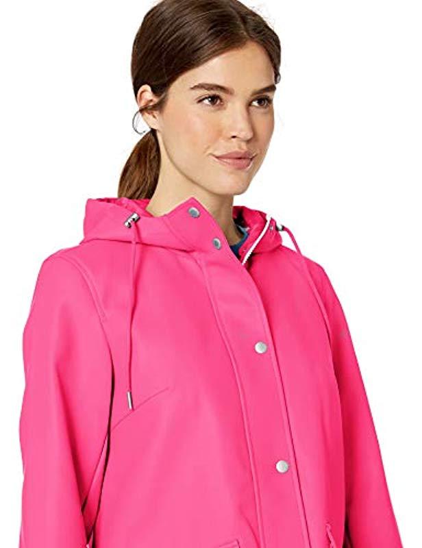 Lyst Levi S Hooded Rubberized Faux Leather Anorak Jacket In Pink