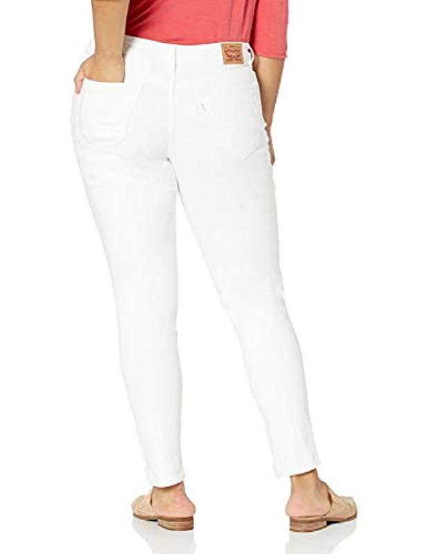 levi's 711 skinny white jeans