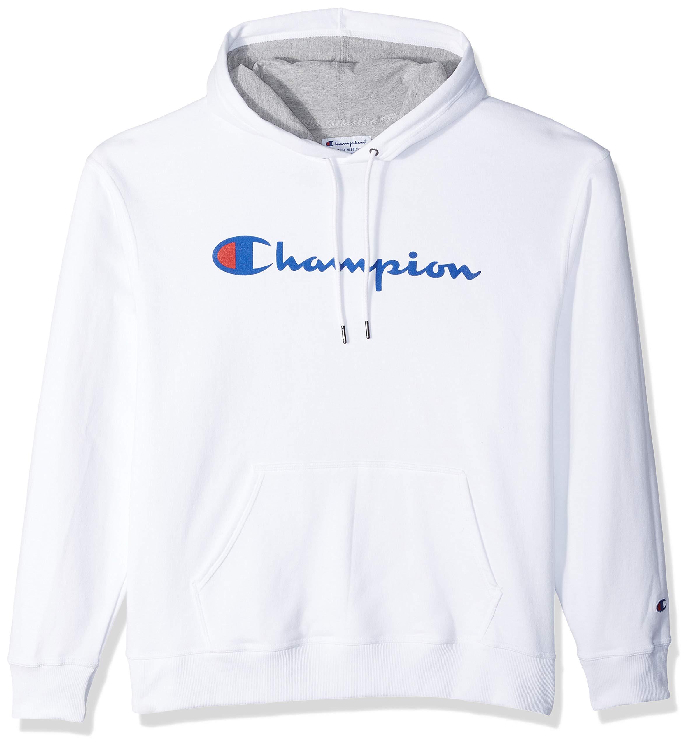 champion all white hoodie