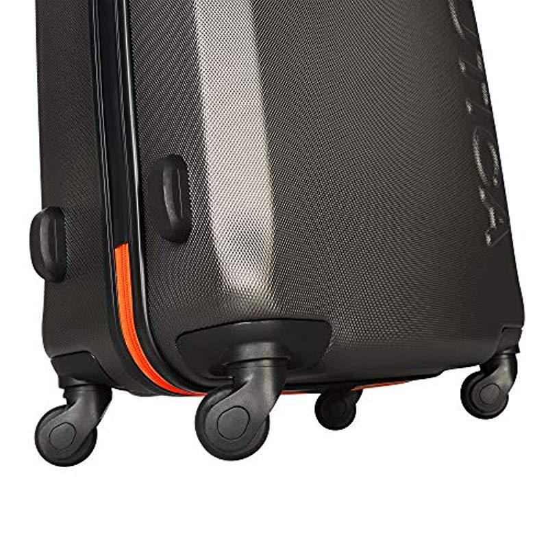 Nautica Hardside Carry On Luggage20 Inch Spinner Wheels Suitcase in Grey/Orange (Gray) for Men