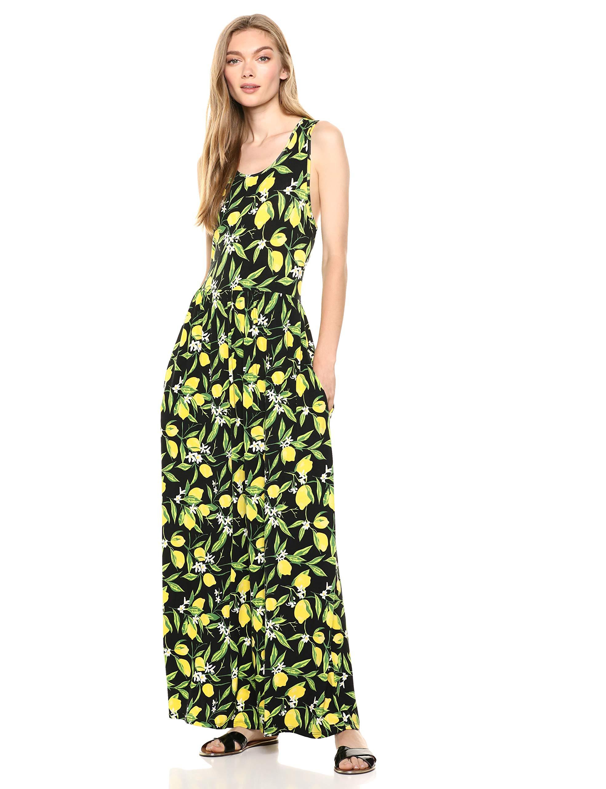 hawaiian print maxi dress