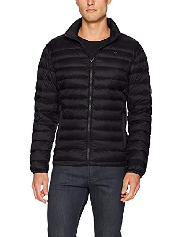 Calvin Klein Fleece Packable Down Jacket in Black for Men - Save 30% - Lyst
