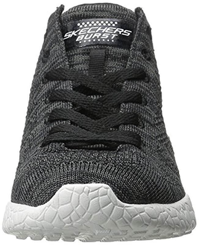 Skechers Sport Burst Divergent Demi Boot Sneaker in Black | Lyst
