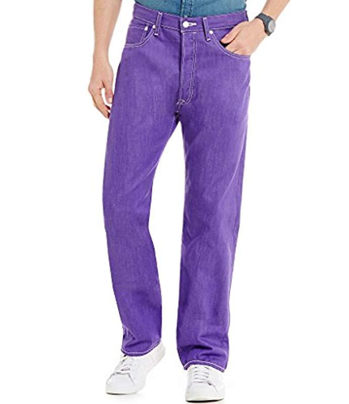 Levi's 501 Original Shrink-to-fit Jeans in Purple for Men | Lyst