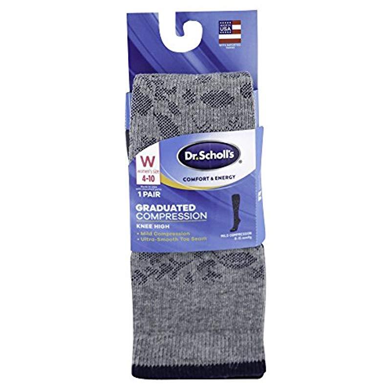 Dr. Scholls Travel Knee High Socks With Graduated Compression, 1 & 2