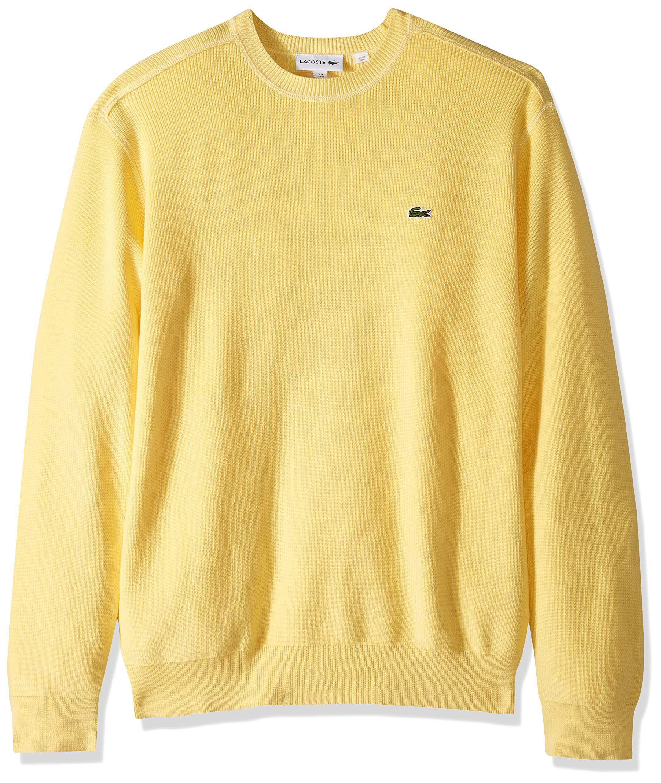 yellow lacoste sweater