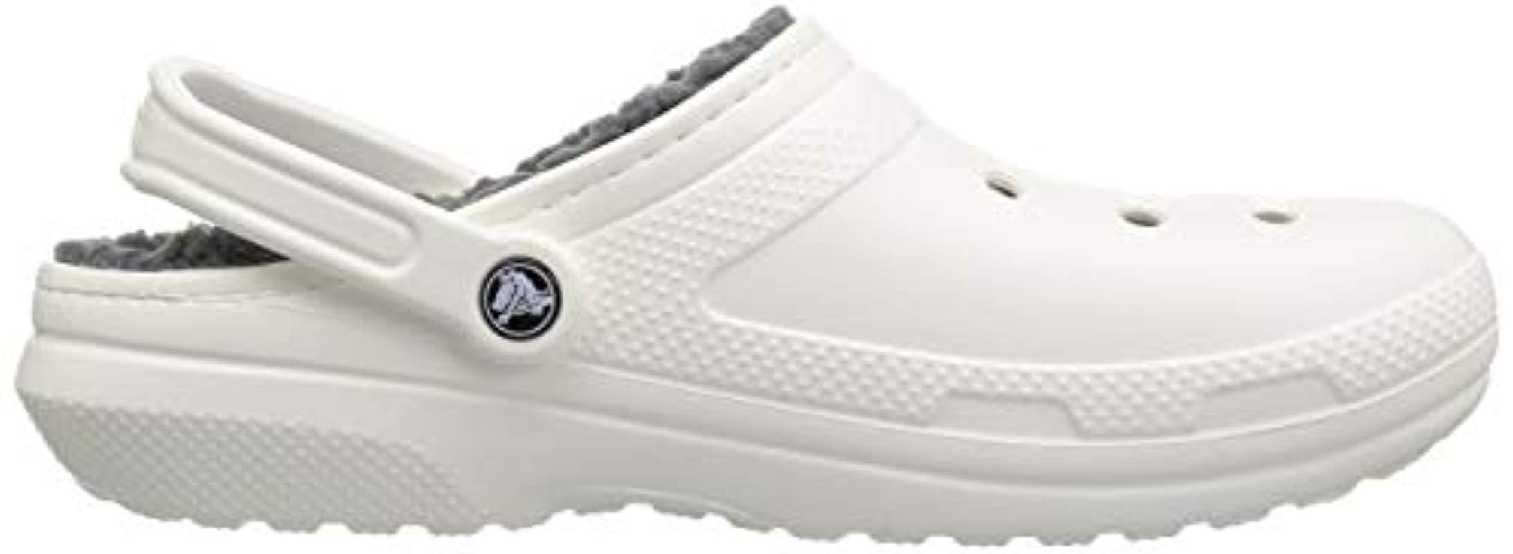white crocs lined clog women's