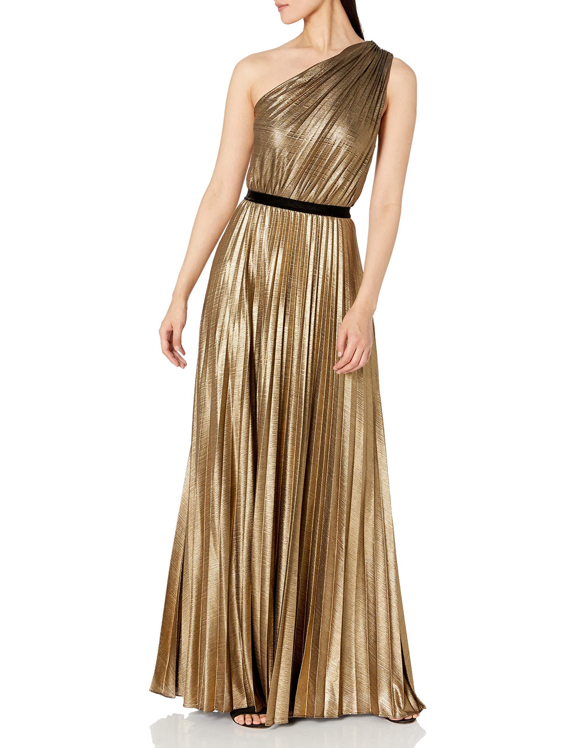 gold bcbg dress