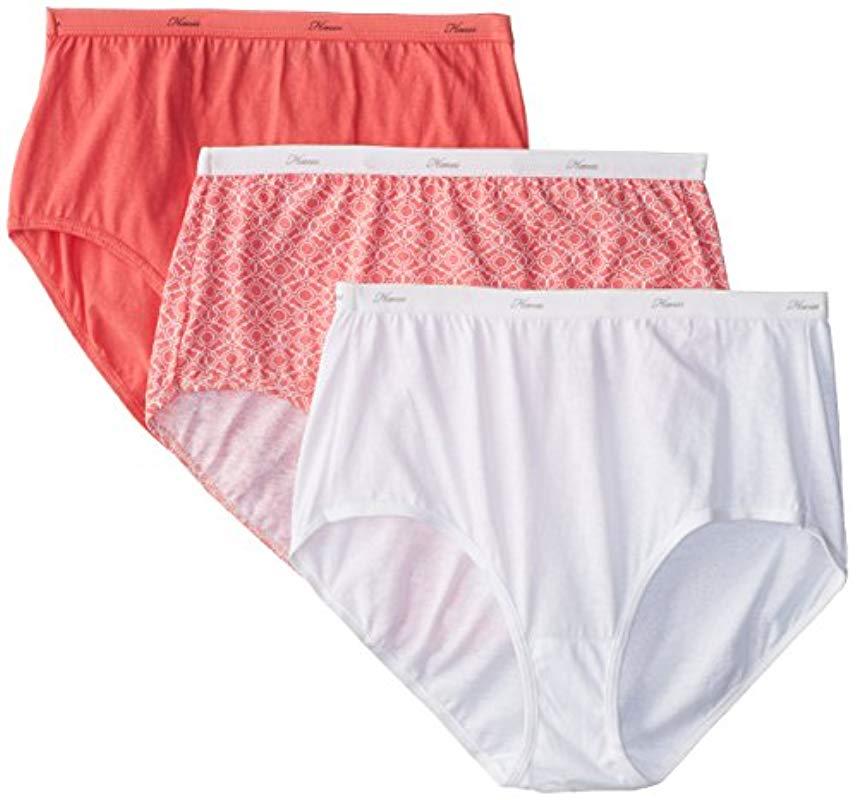 Lyst Hanes Cool Comfort Cotton Brief Panties Save 53