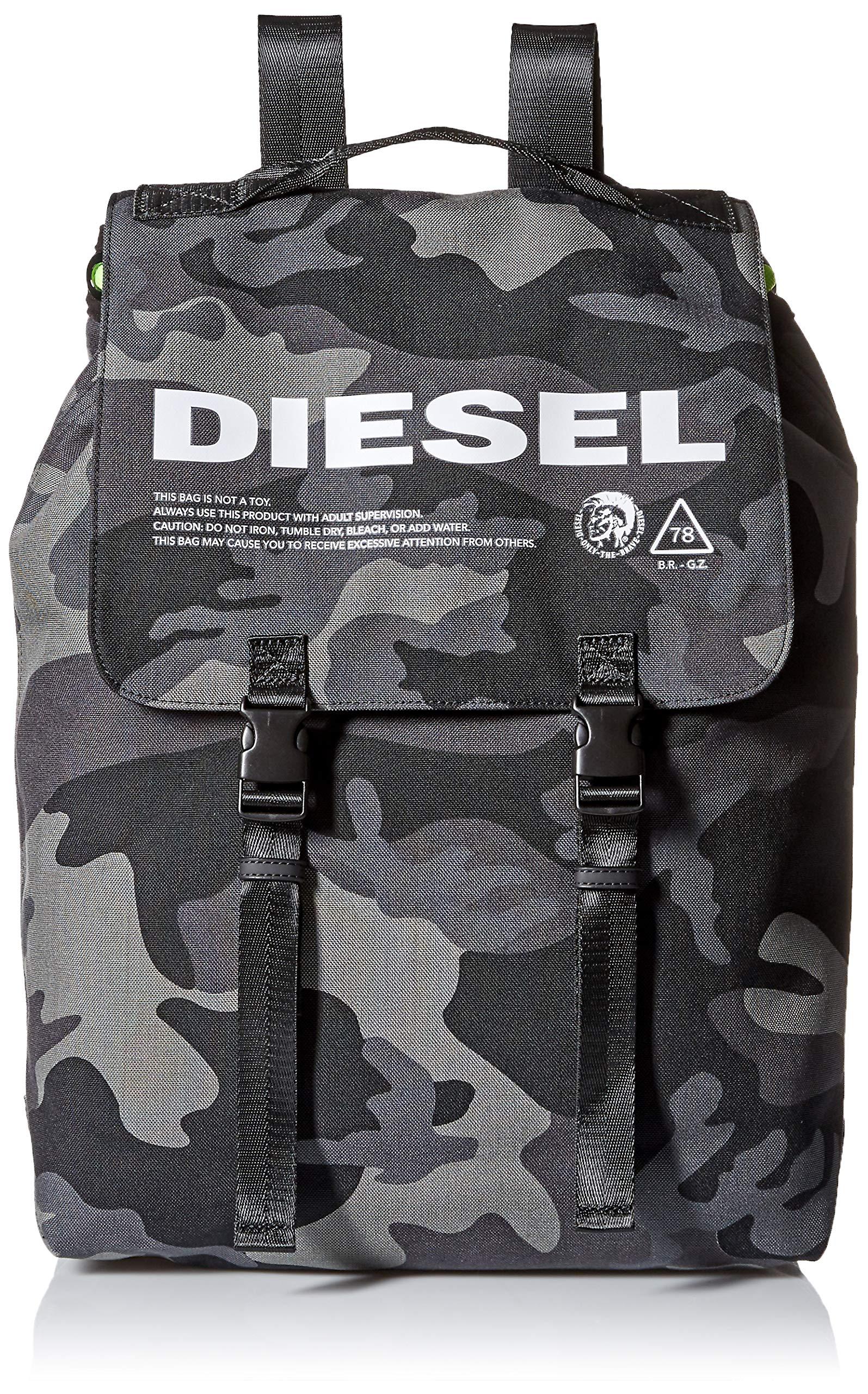 DIESEL Synthetic Volpago Backpack in Black Camo (Black) for Men Save