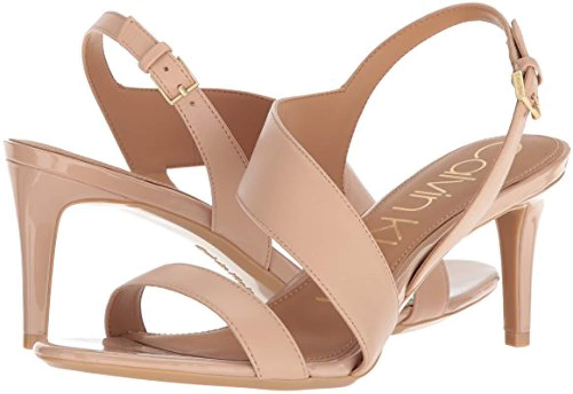 calvin klein women's lancy heeled sandal