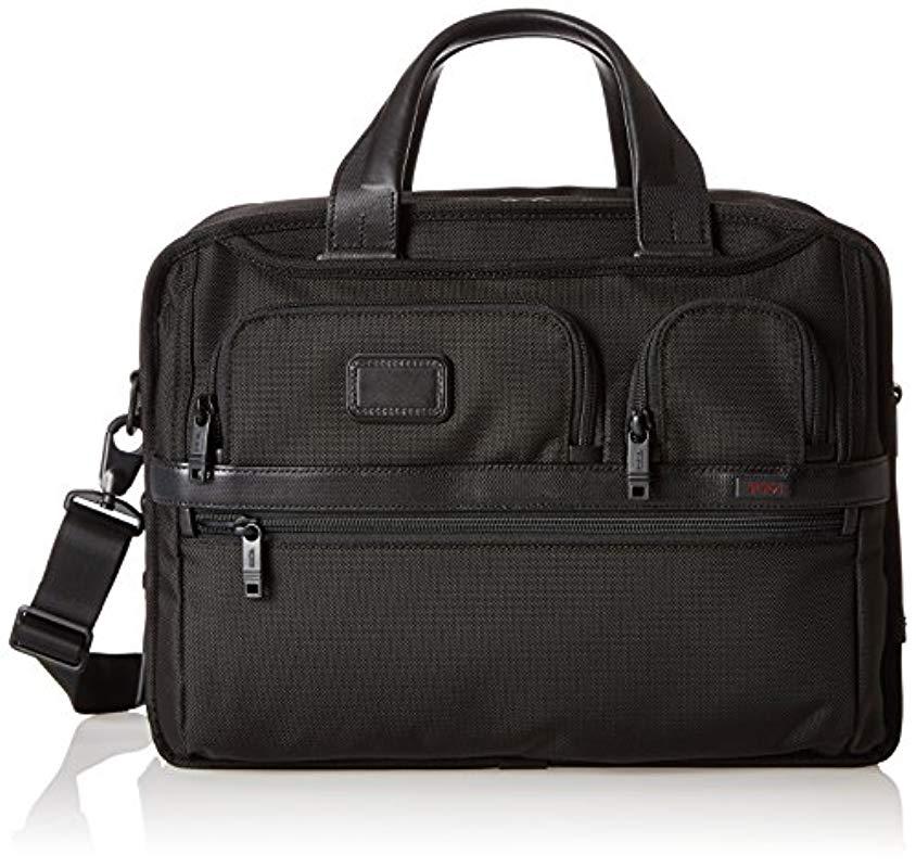 Tumi Alpha 2 Expandable Organizer Laptop Brief (black) Computer Bags