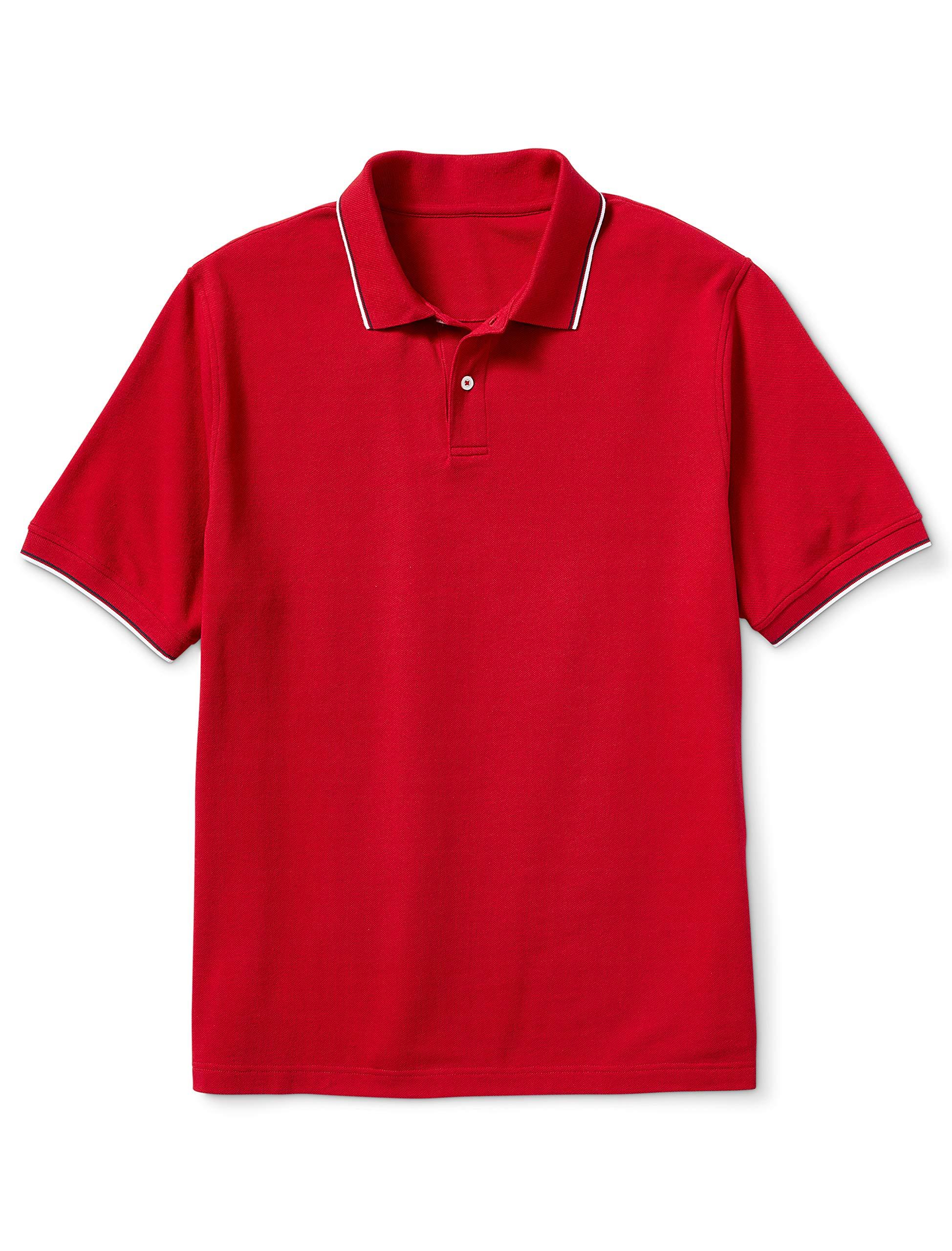 Amazon Essentials Big & Tall Cotton Pique Polo Shirt Fit By Dxl in Red