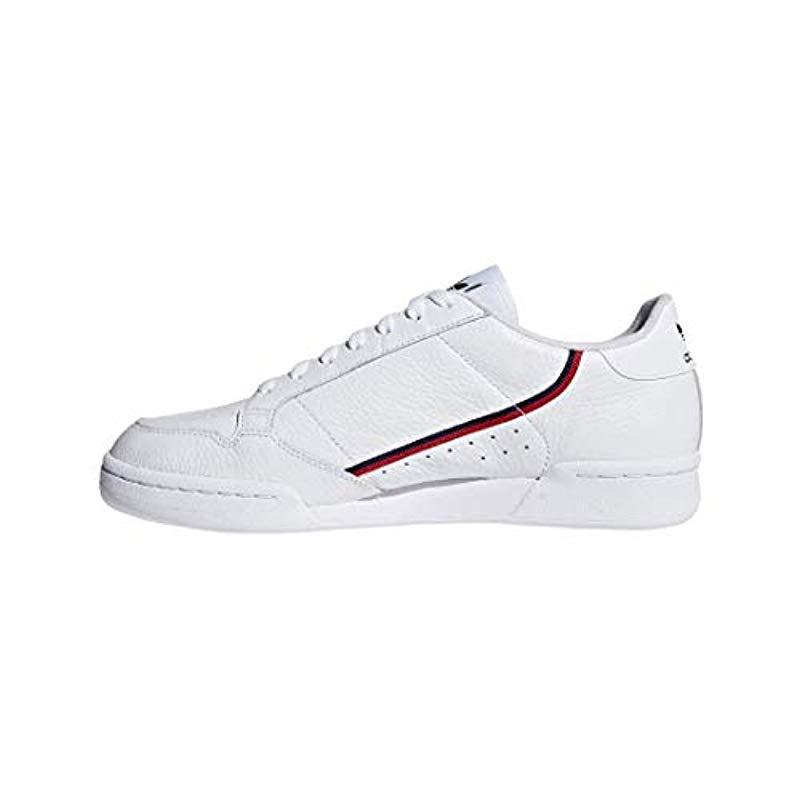 adidas originals continental 80 in white and red