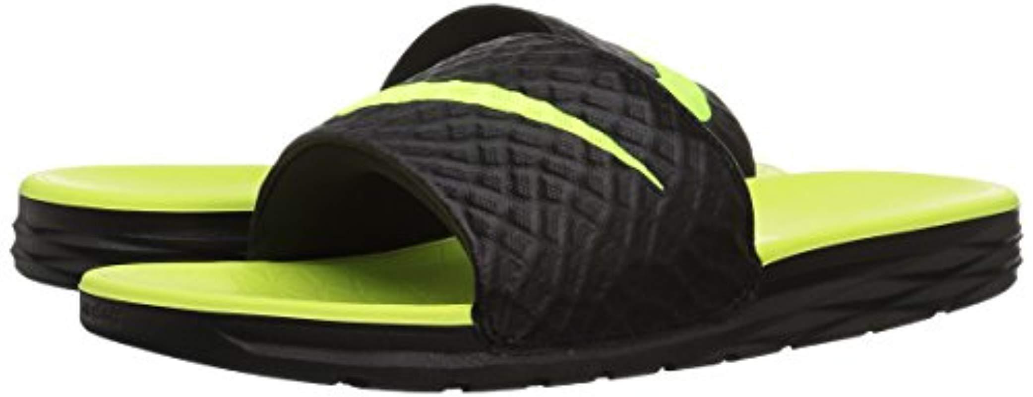 Nike Benassi Solarsoft Slide Beach & Pool Shoes in Black for Men - Lyst
