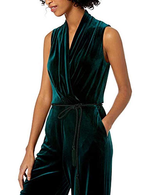 vince camuto velvet jumpsuit