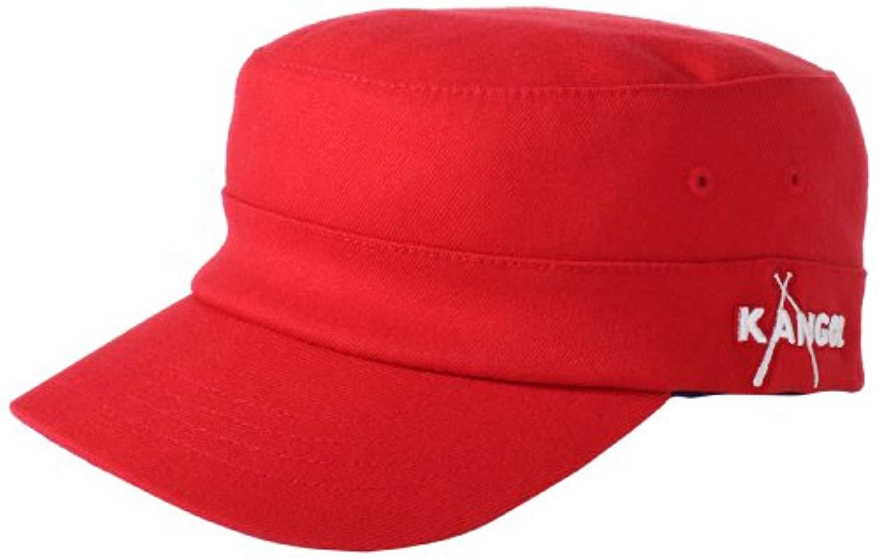 red kangol army cap