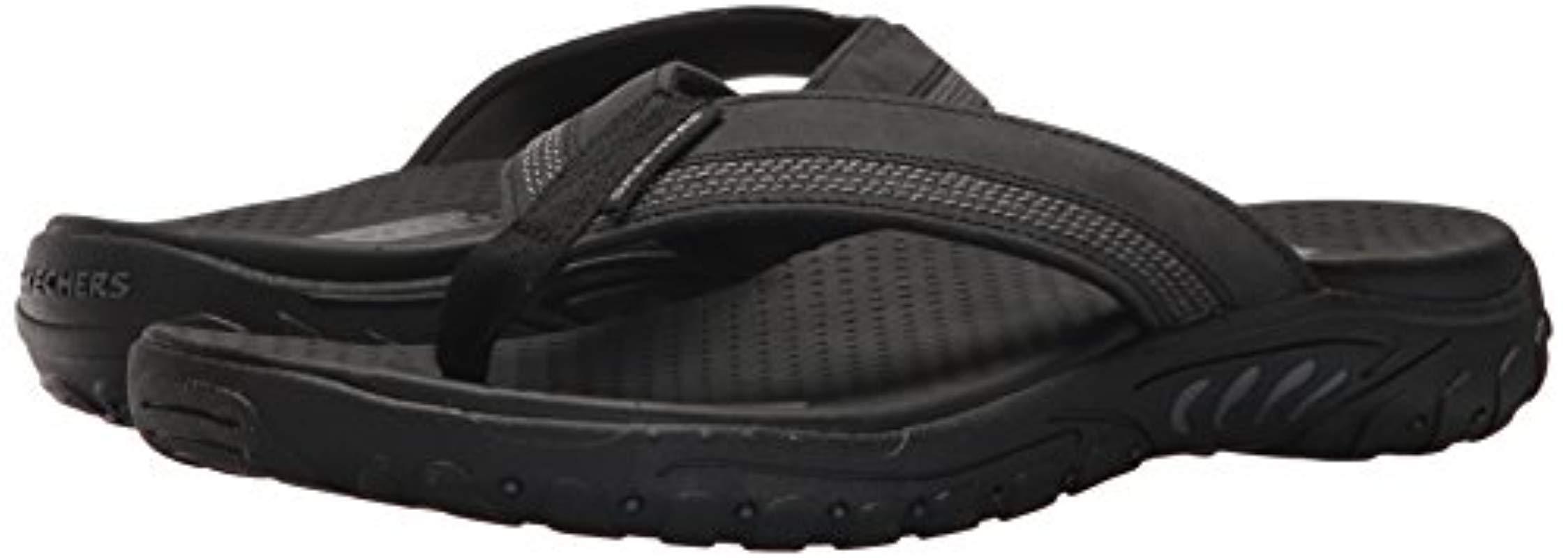 Skechers Relaxed Fit-Reggae-Cobano Flip-flop in Black for Men - Save 36% - Lyst