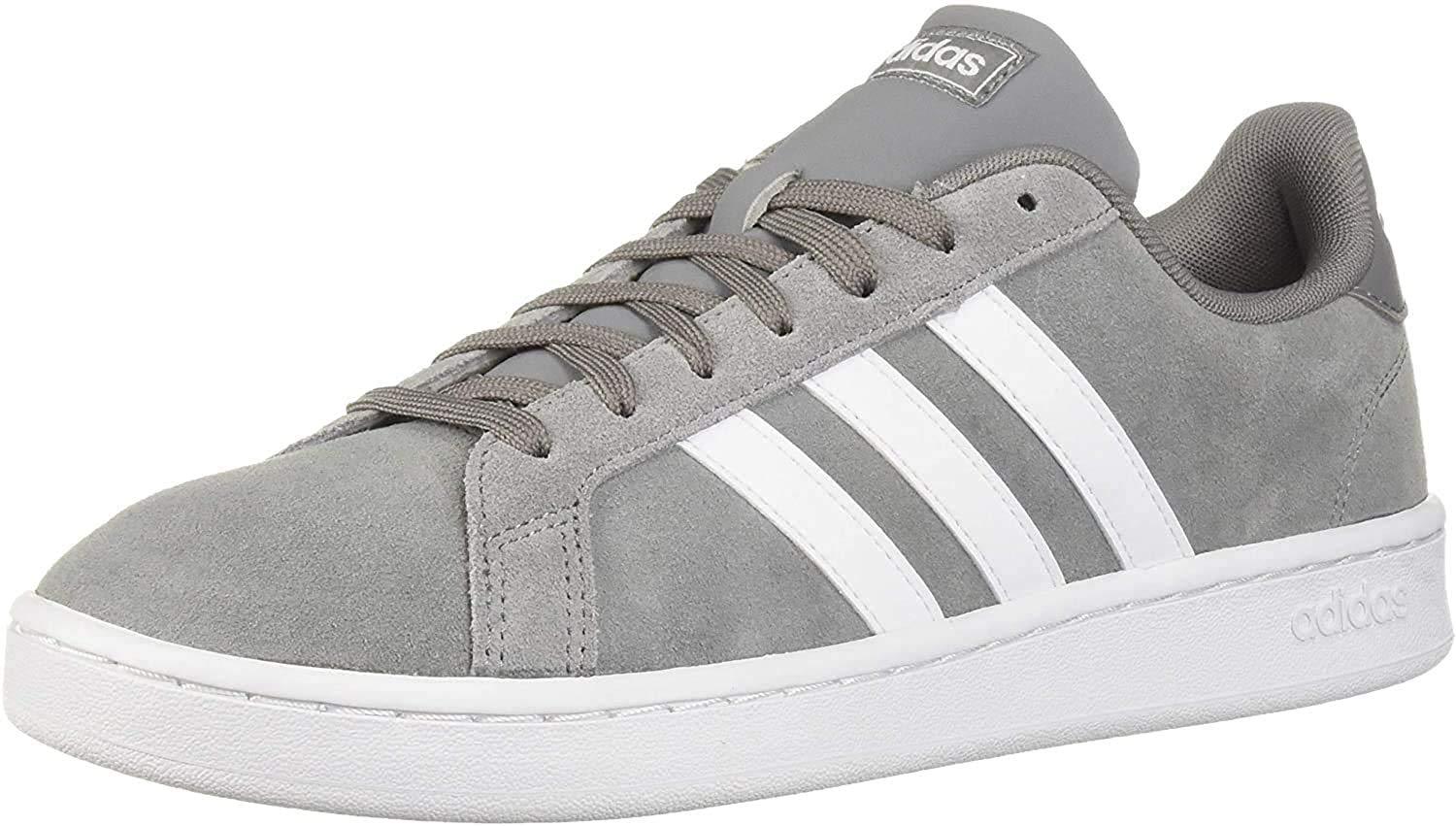 adidas Leather Grand Court Sneakers in Grey/White/White (Gray) for Men |  Lyst