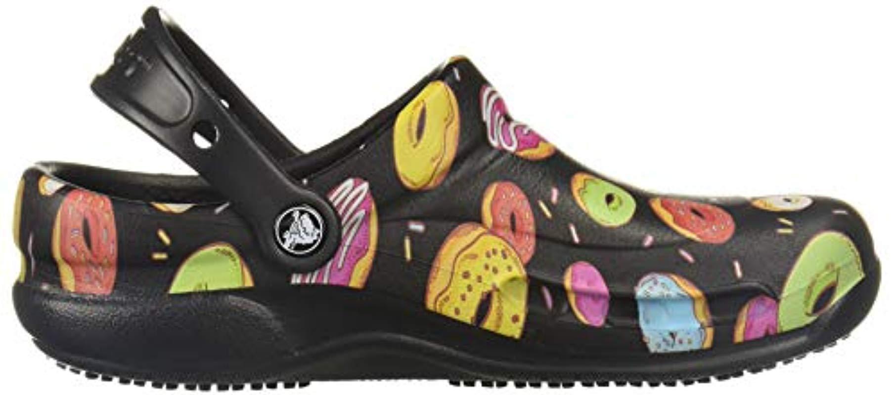 crocs bistro graphic donuts