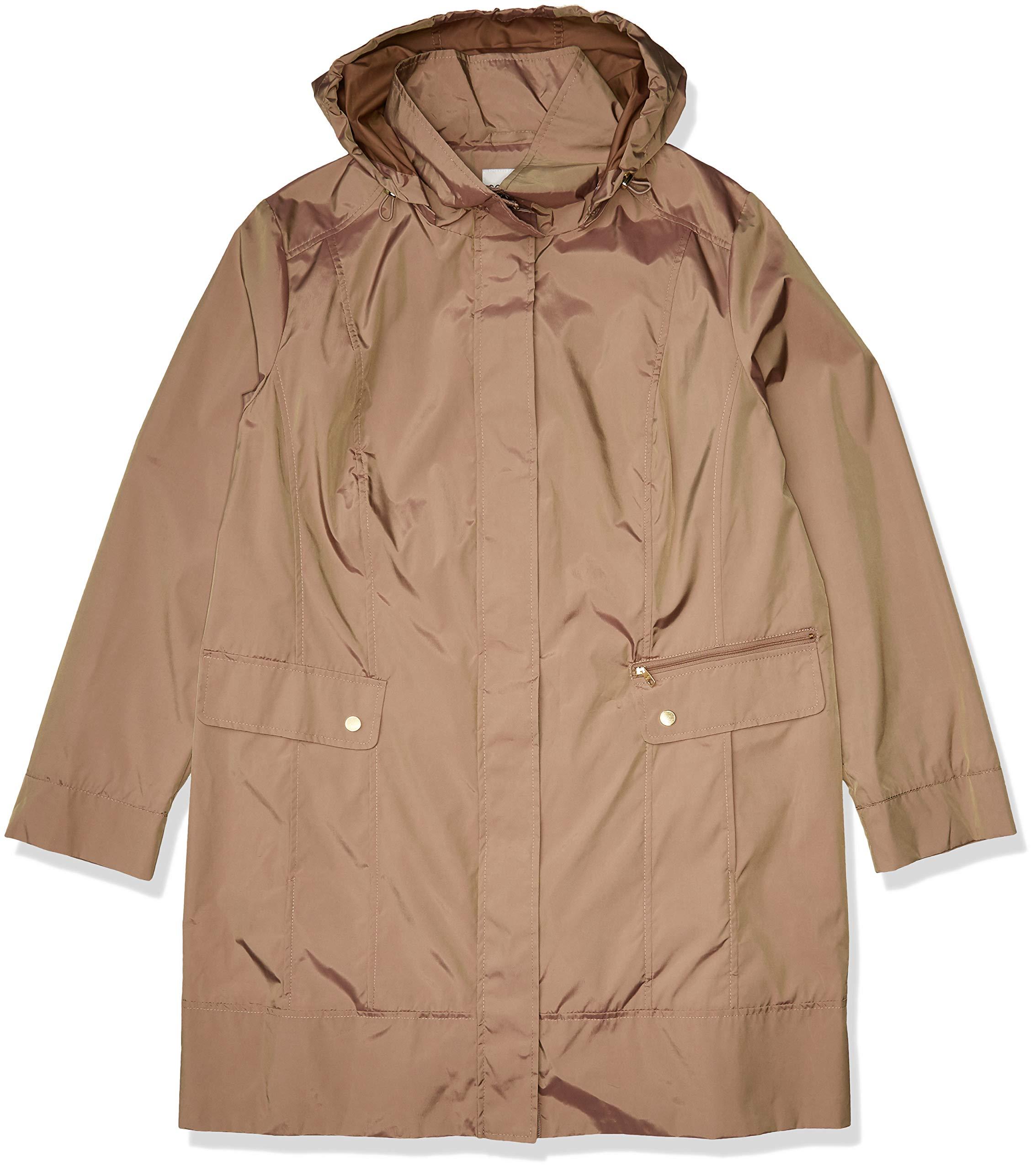 Cole haan single breasted metallic raincoat