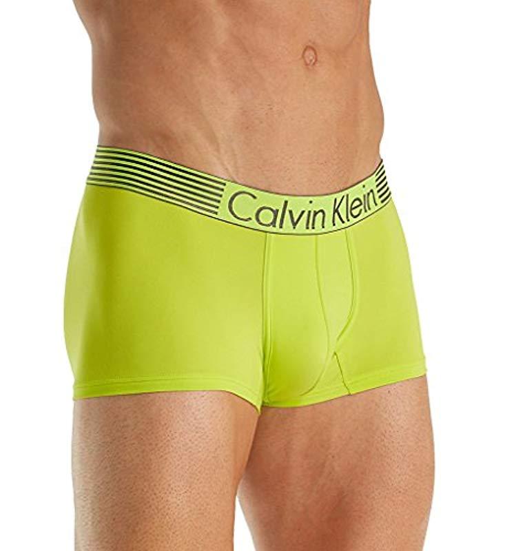 Calvin Klein Underwear Iron Strength Micro Low Rise Trunks in Bright Lime  (Yellow) for Men | Lyst