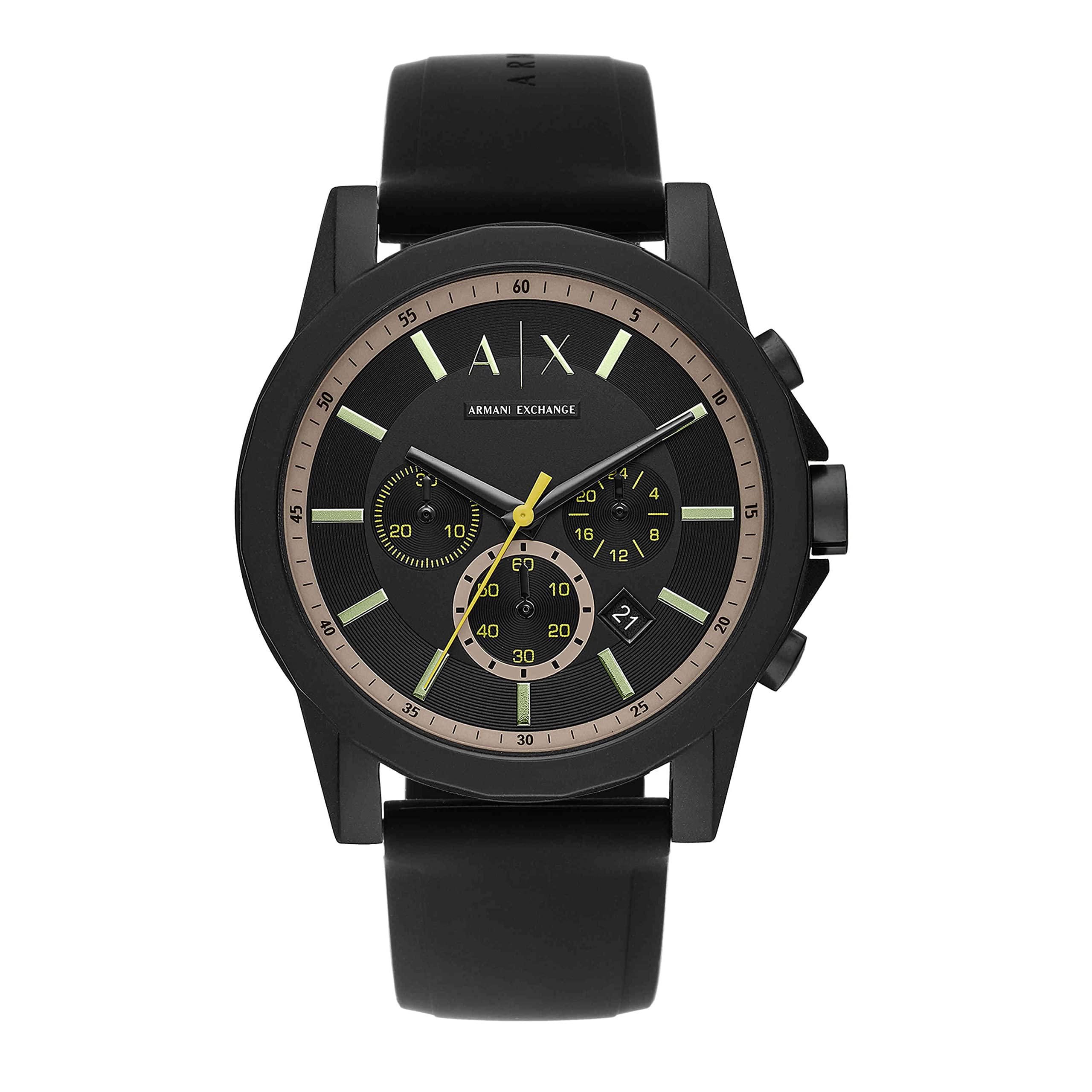 Emporio Armani A x Armani Exchange Chronograph Silicone Watch in