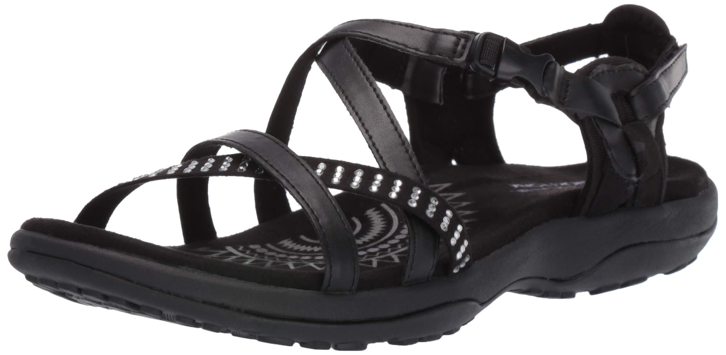 skechers strappy flat sandals with slingback
