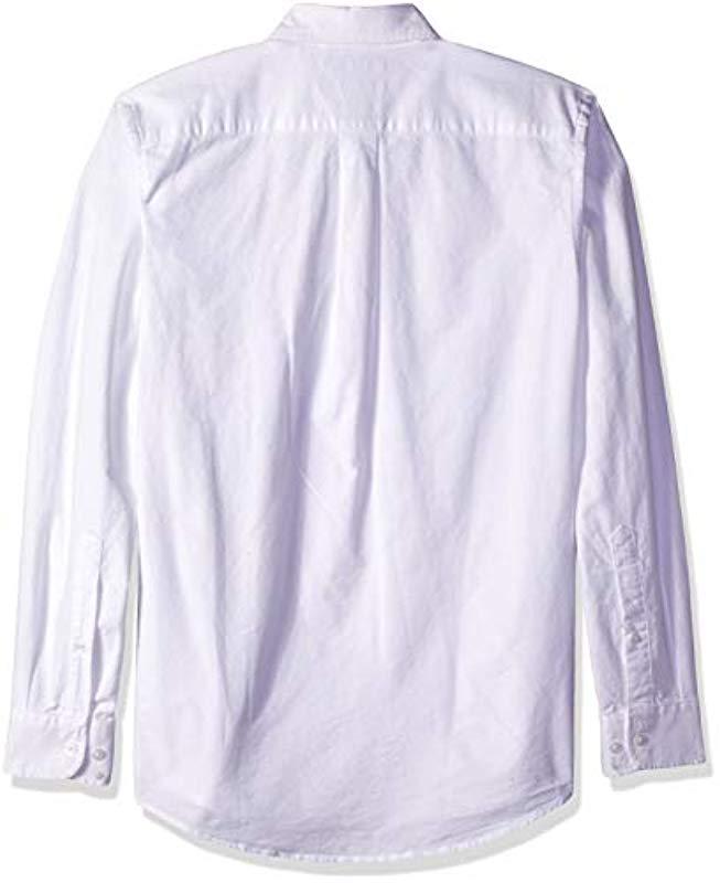 Essentials mens Slim-Fit Long-Sleeve Solid Pocket Oxford Shirt Button Down Shirt 