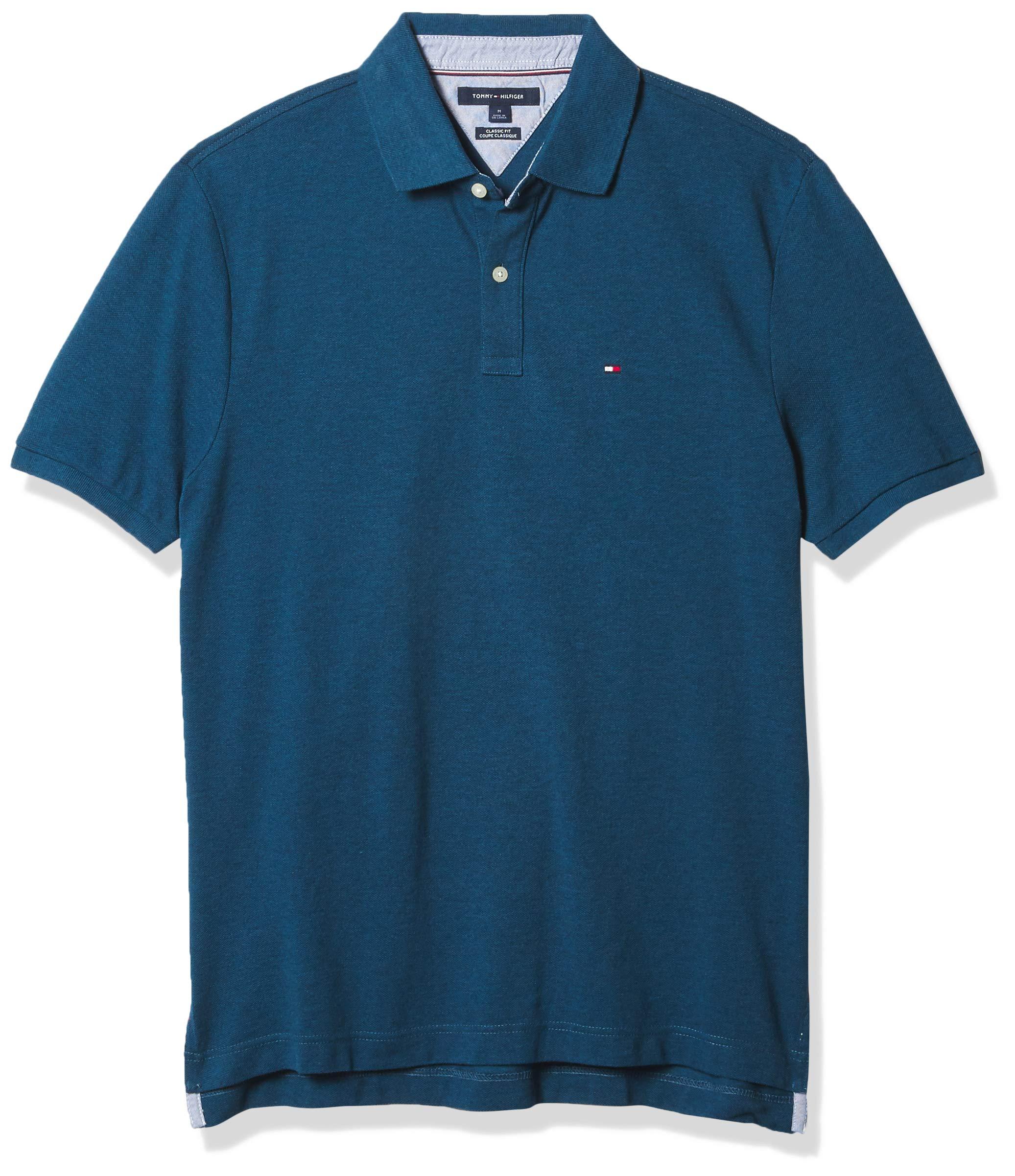 Tommy Hilfiger Short Sleeve Polo Shirt In Classic-fit in Blue for Men | Lyst