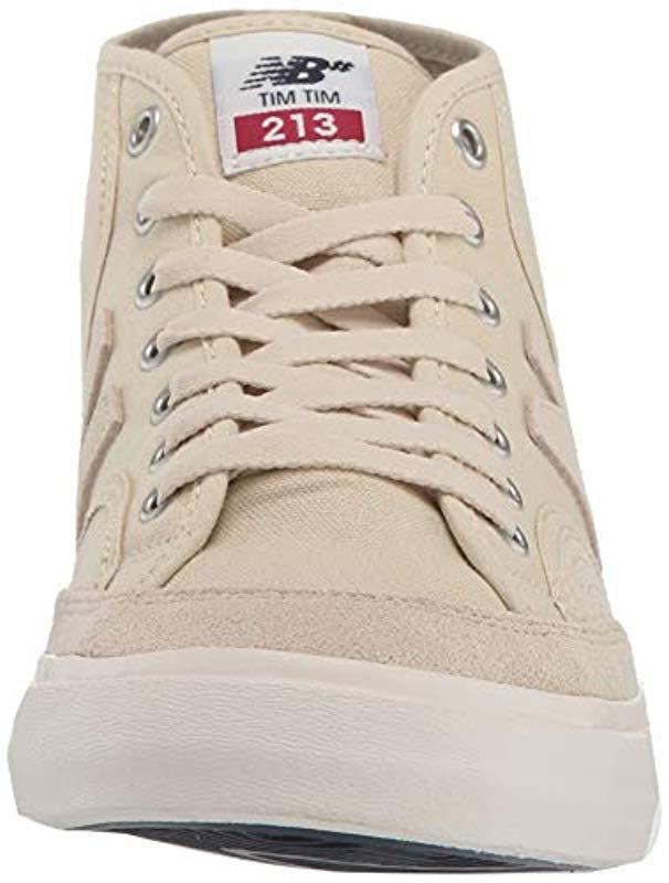 new balance numeric 213 pro court white and royal blue mid-top shoes