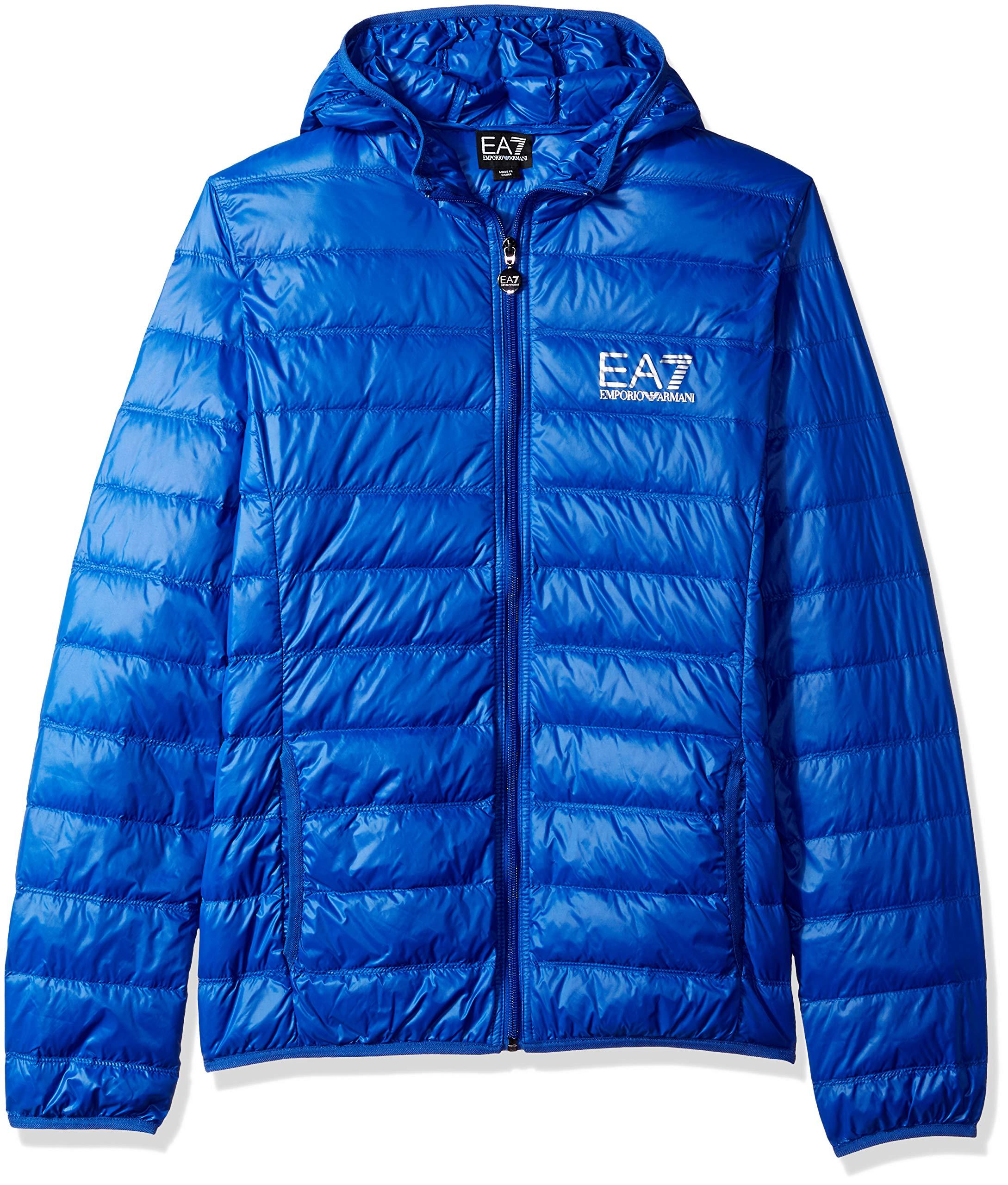 ea7 train core id down light hoodie jacket