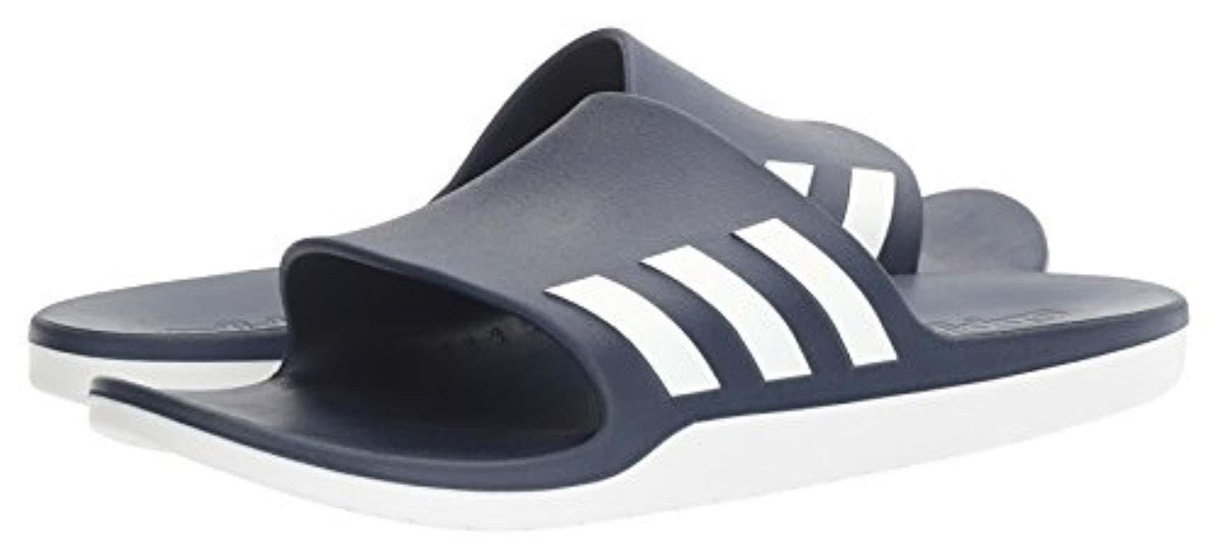 adidas aqualette cf navy blue slippers