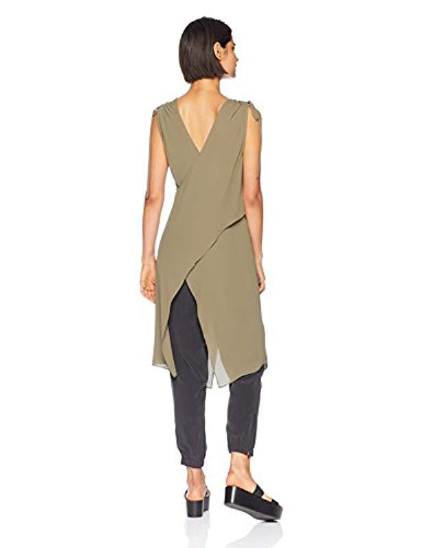 Lyst Bcbgmaxazria Sleeveless Crisscross Drape Top