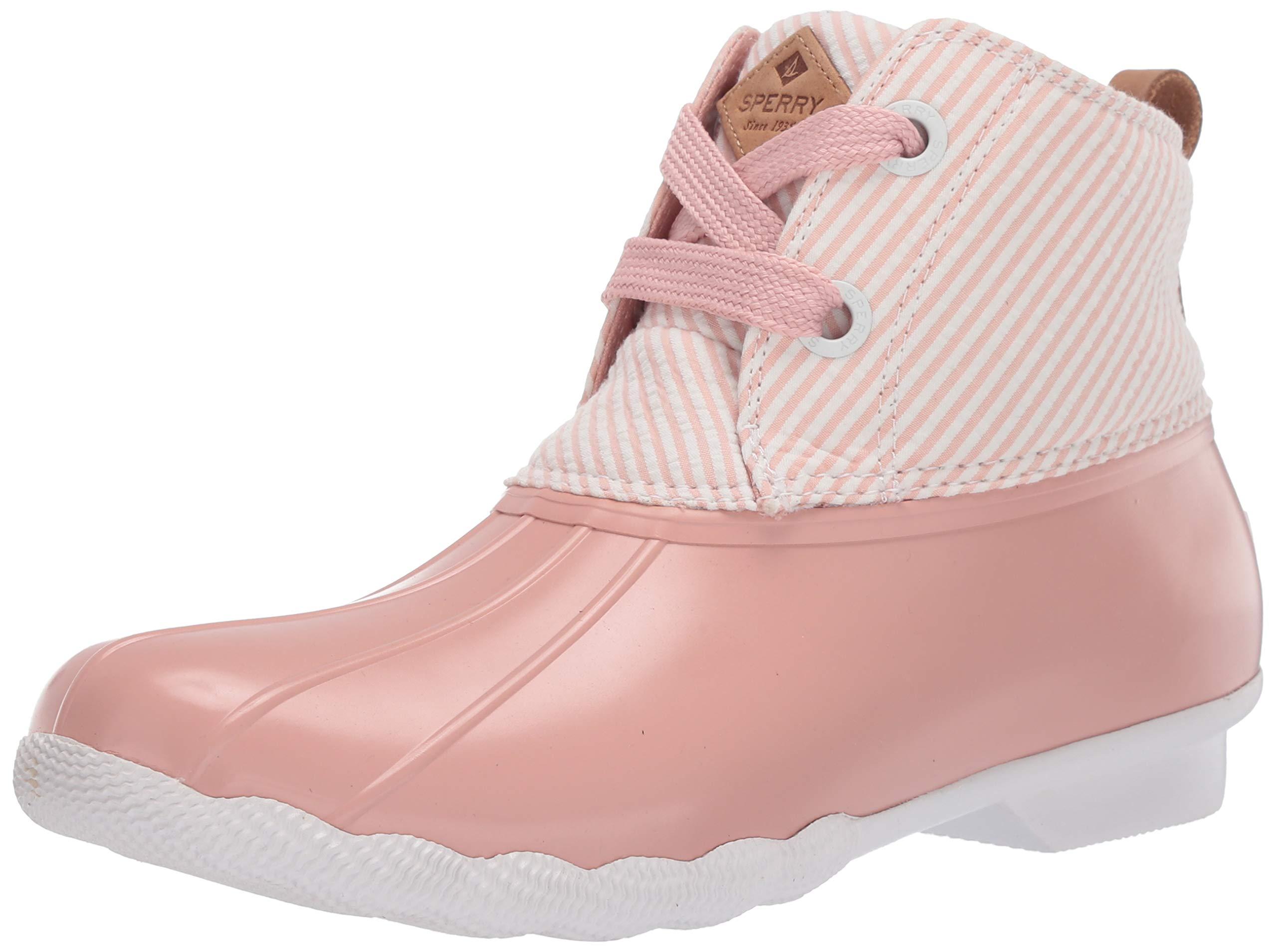 pink sperry rain boots
