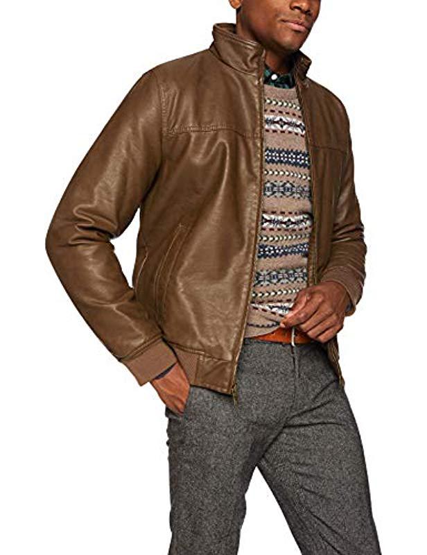 tommy hilfiger leather bomber jacket