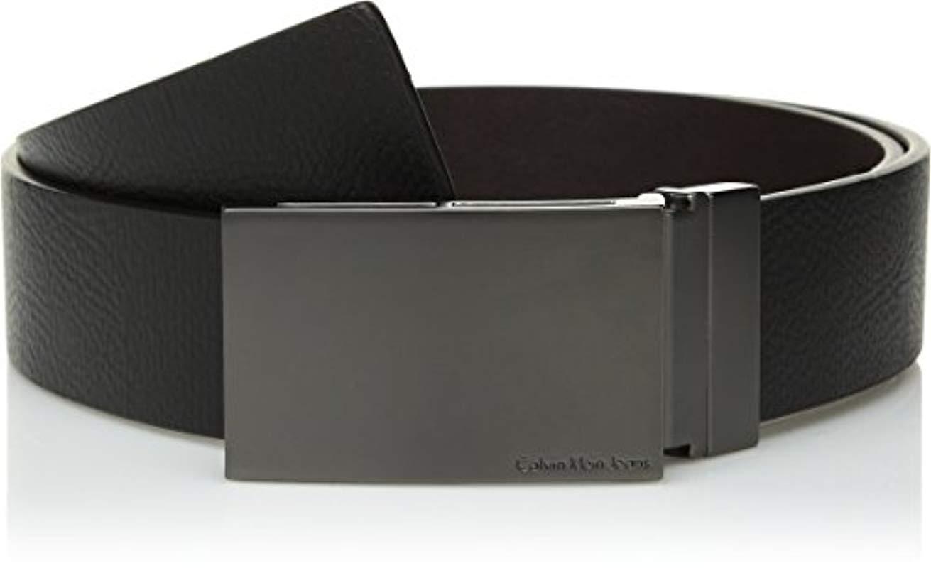 Calvin Klein Denim Embossed To Smooth Reversible Belt in Black/Brown (Black) for Men Save 28