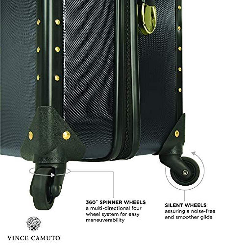 vince camuto black and gold luggage