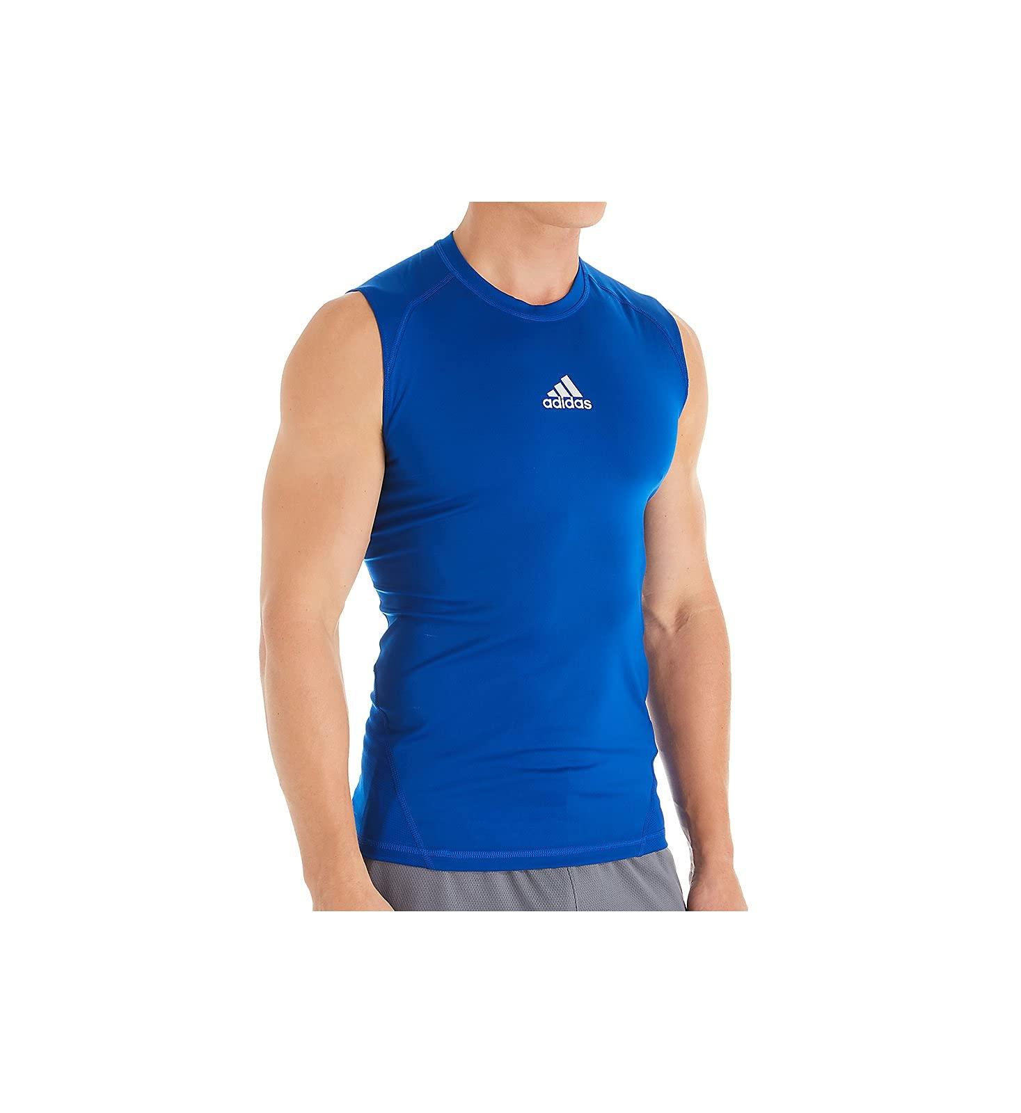 adidas Training Alphaskin Sport Sleeveless Tee in Blue | Lyst