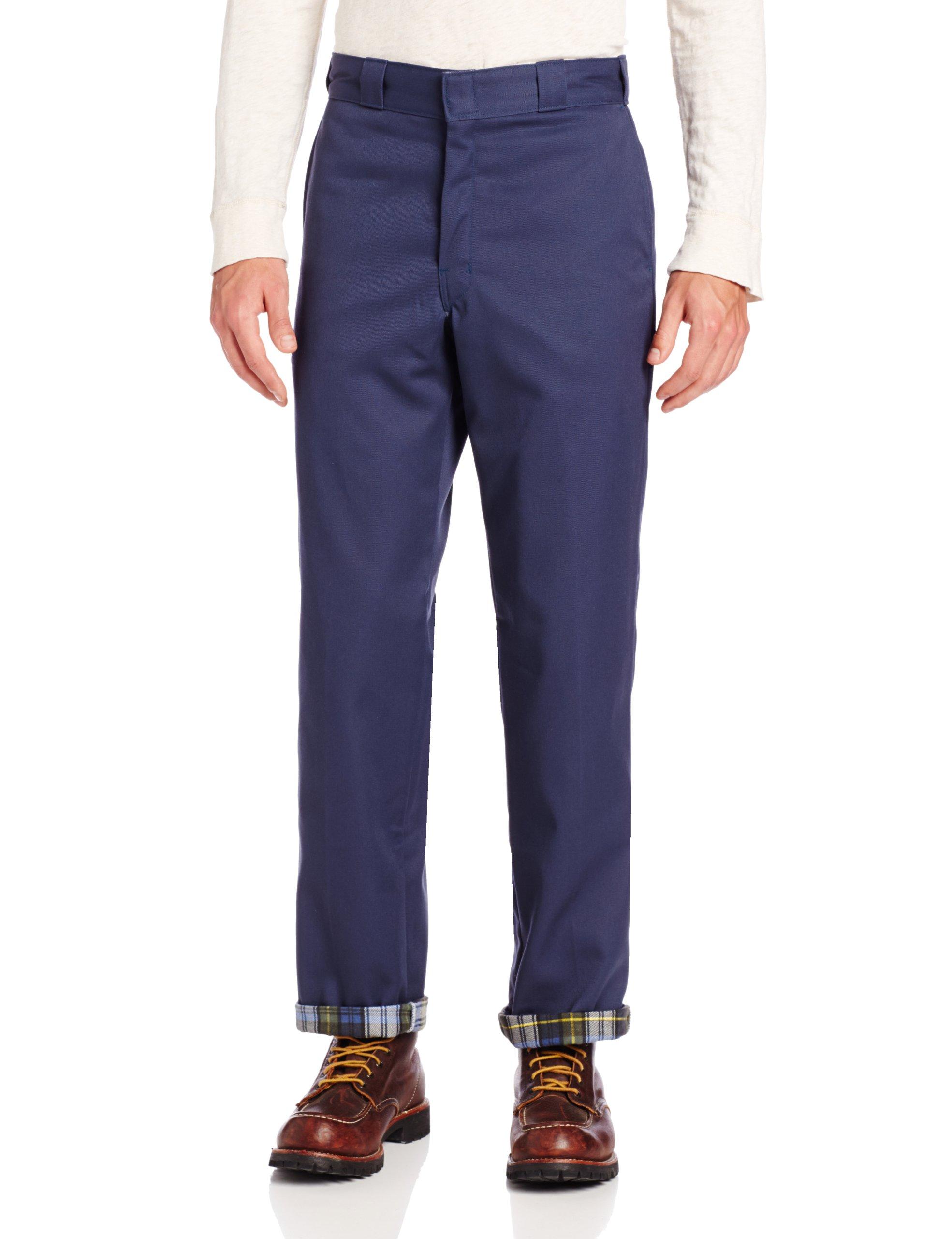 Dickies Relaxed Fit Flannellined Work Pant in Navy (Blue) for Men