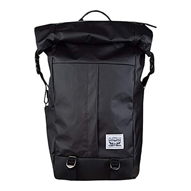 Levi's Roll Top Backpack in Black for Men | Lyst
