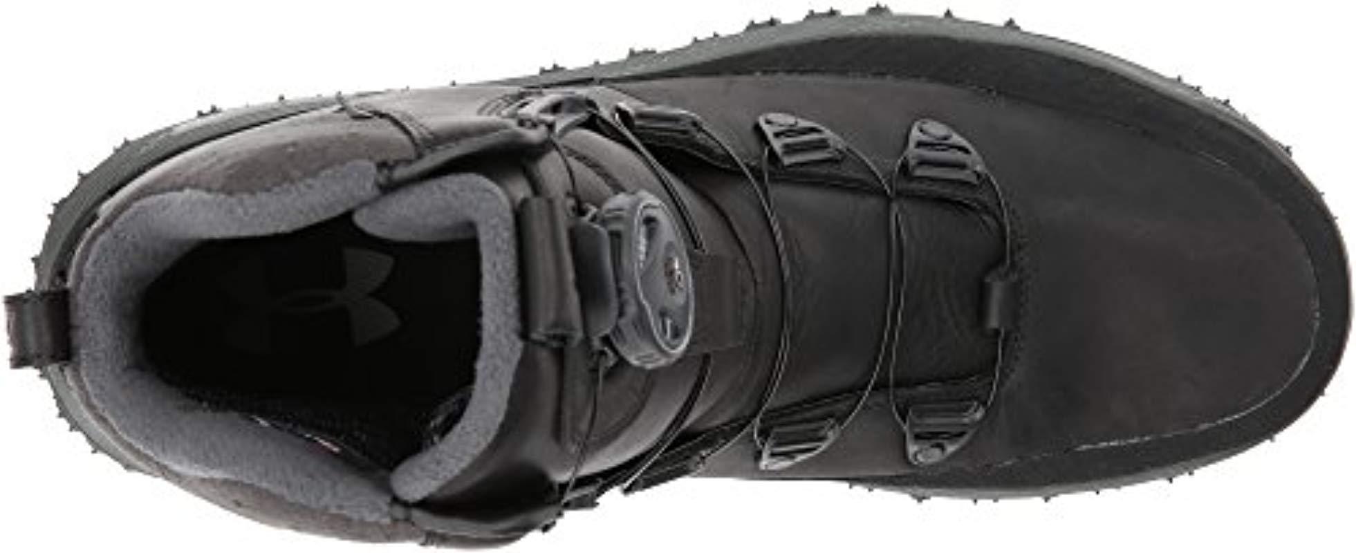 Under Armour Leather Fat Tire Govie Boa Hiking Boot in Black for Men Lyst