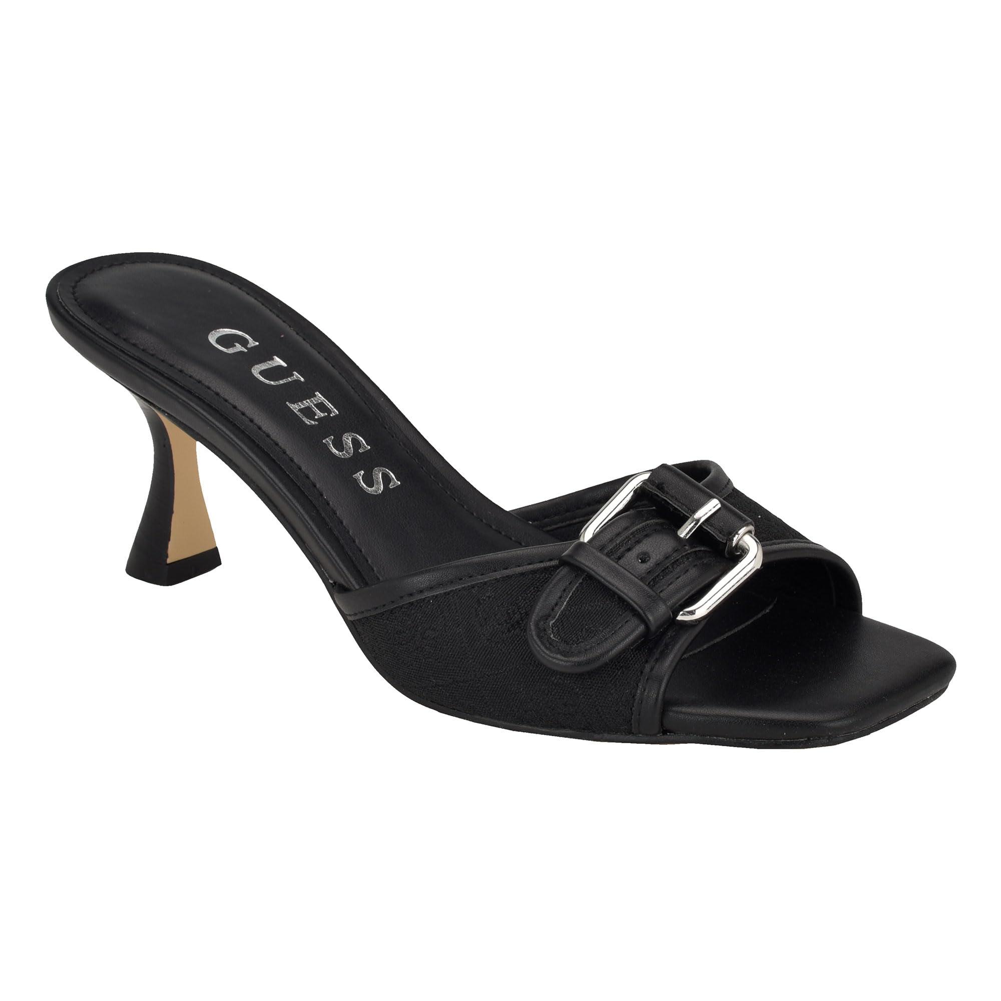Black guess sandals sale