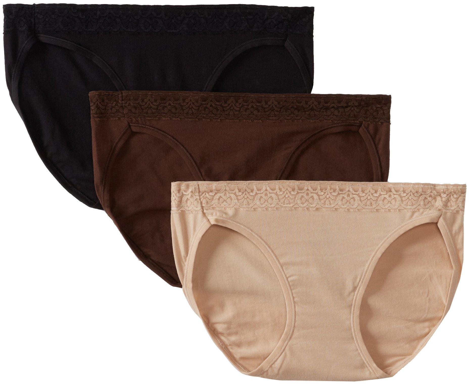 Pack of 3 Hanes Womens ComfortSoft Cotton Stretch Hipster Panty Assorted