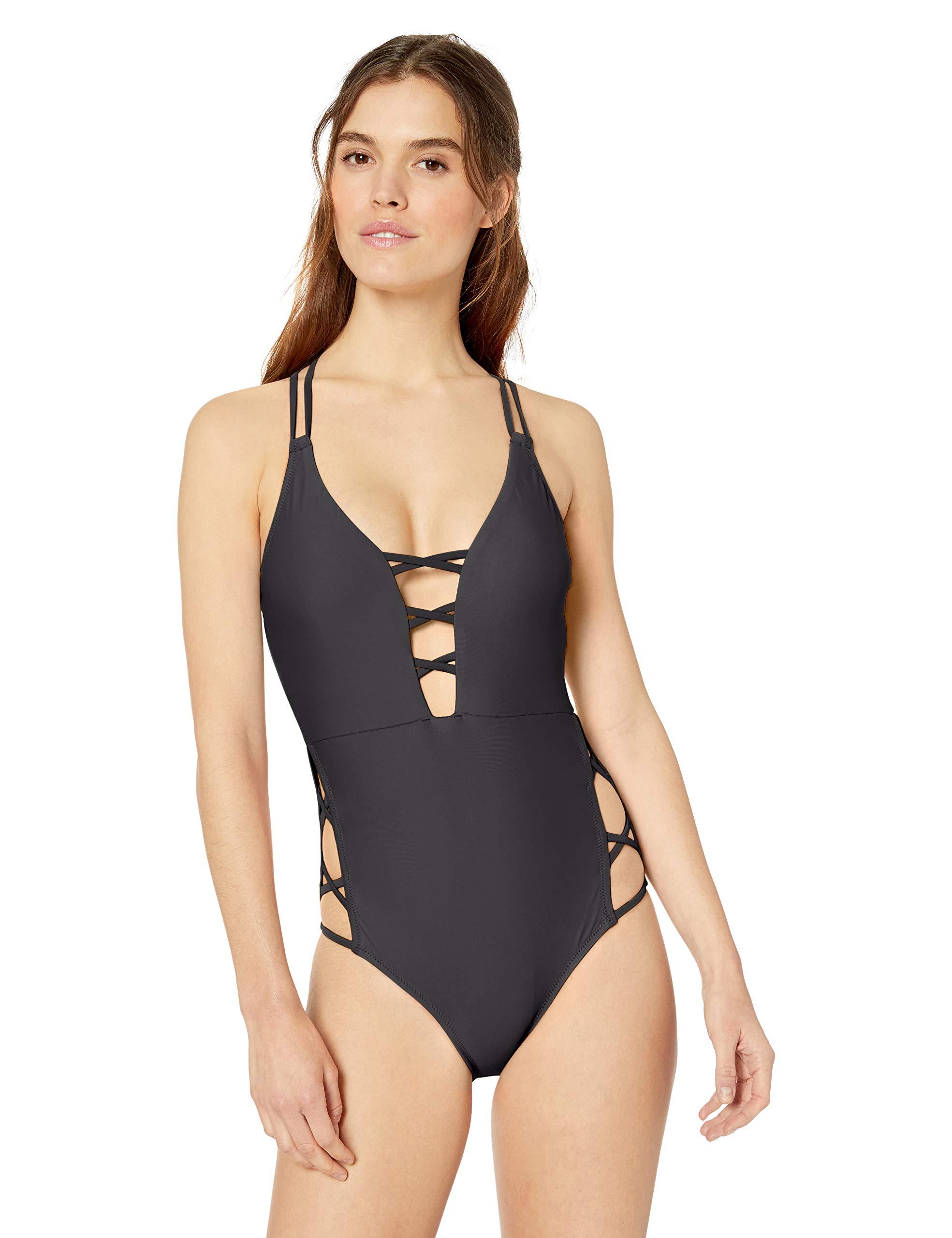 plunging one piece bathing suits