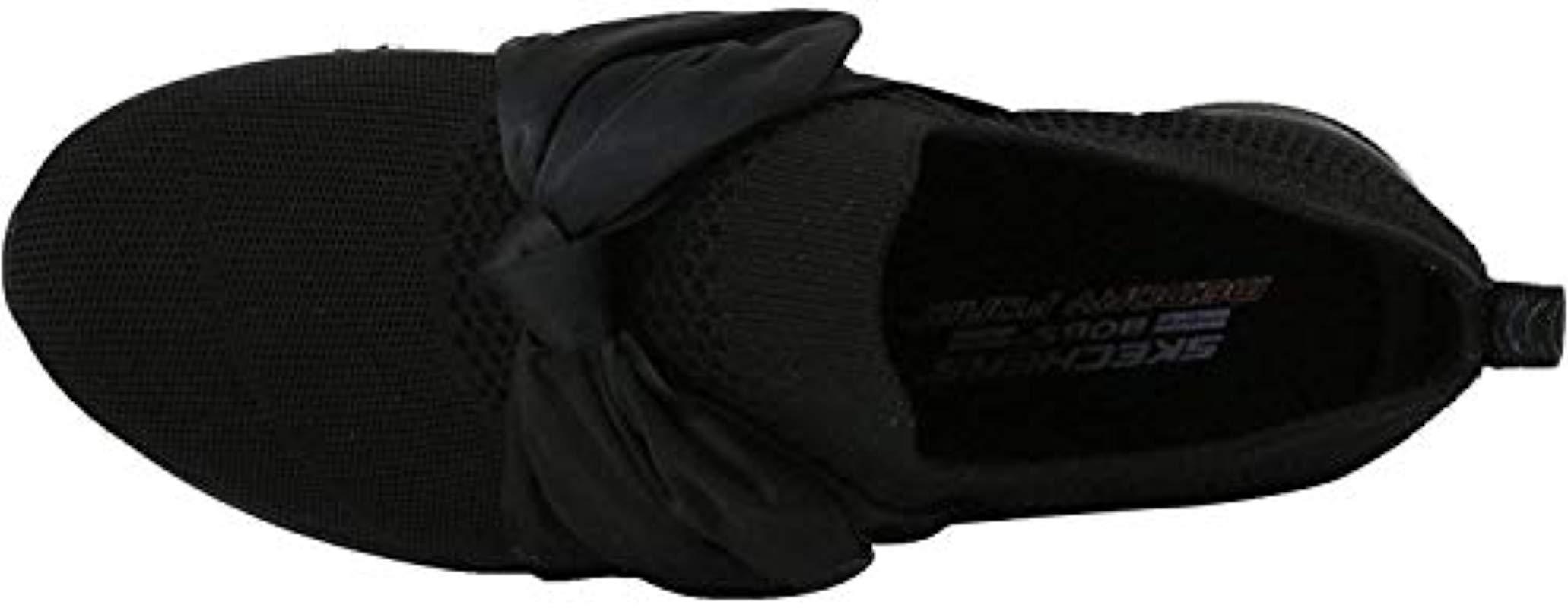 Skechers Bobs Bobs Squad 2-bow Overlay Slip On Engineered Knit Sneaker W  Memory Foam, Bbk, 6 M Us in Black | Lyst