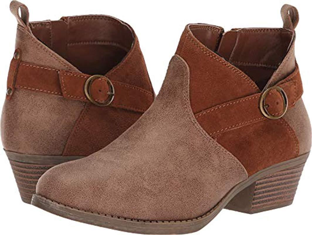 Lyst Skechers Lassoclaspshort Belted Bootie With Zipper Ankle Boot