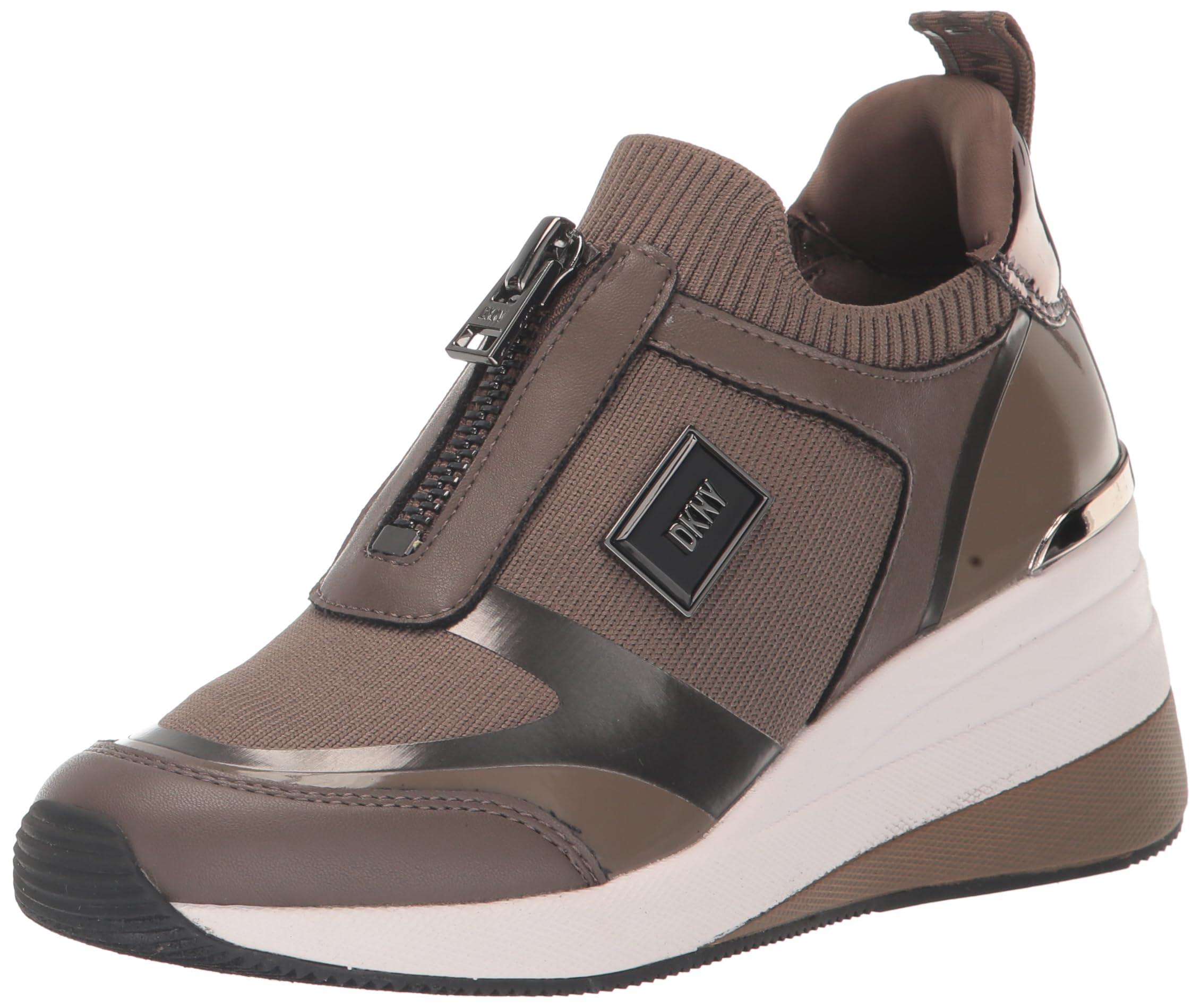 DKNY Athletic Everyday Kaz-wedge Sneaker in Brown | Lyst