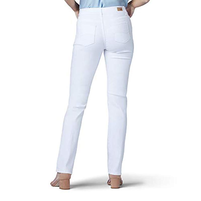 Lee Jeans Flex Motion Regular Fit Straight Leg Jean in White - Lyst